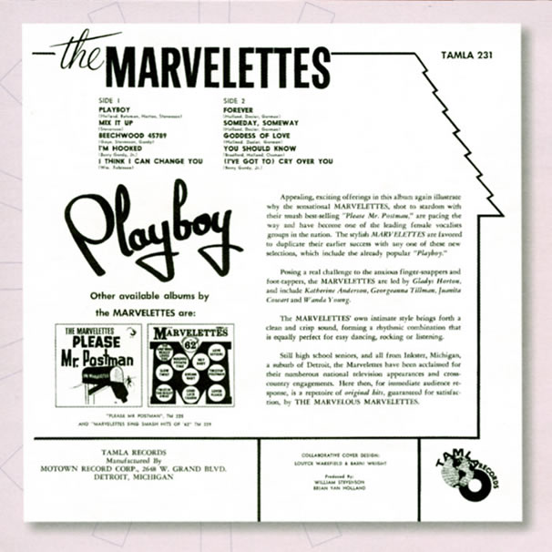 Marvelettes Playboy back cover  